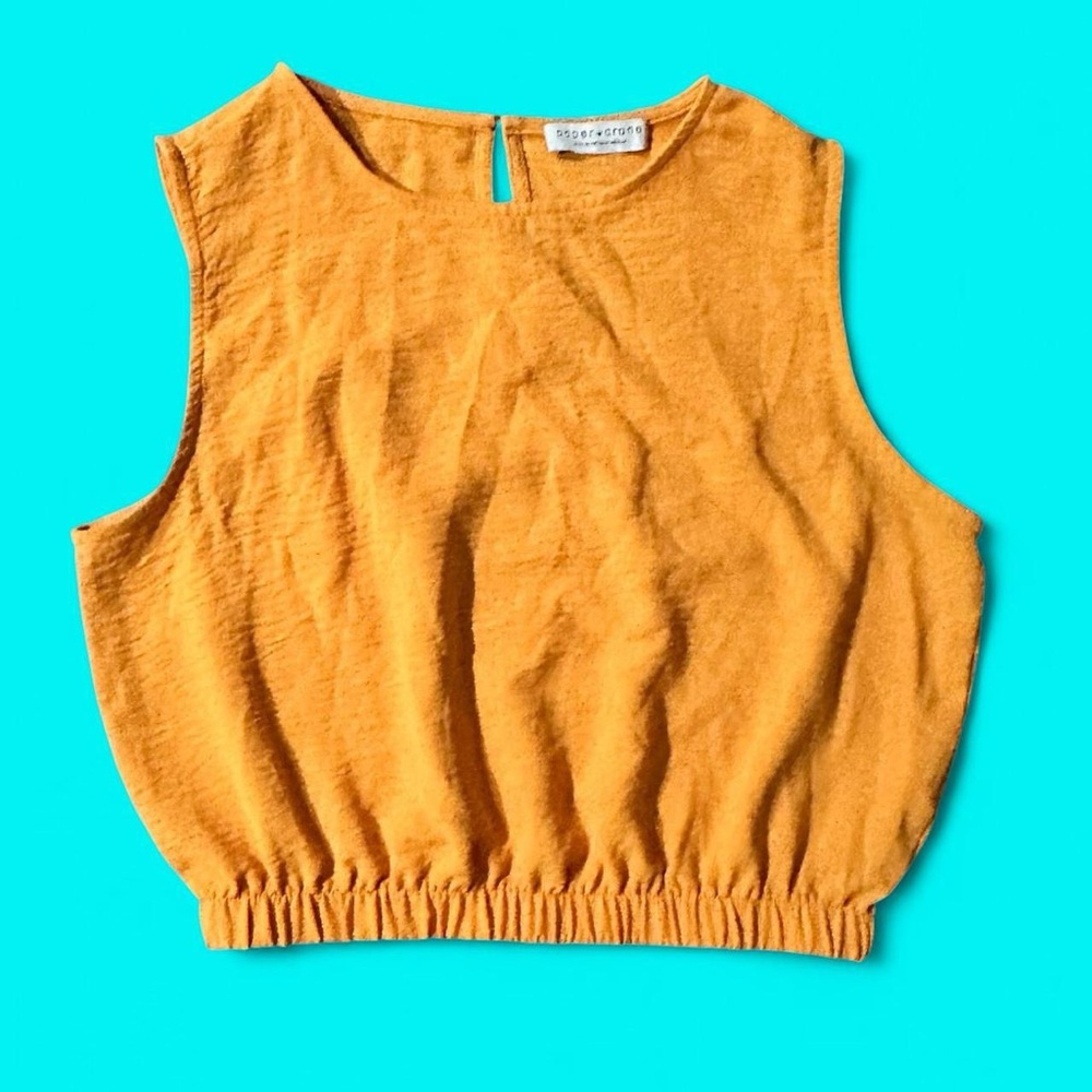 Paper Crane Orange Sleeveless Top